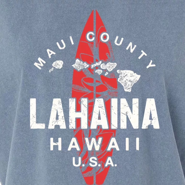 Maui Lahaina Hawaii Vintage Hawaiian Islands Surf Garment-Dyed Women's Muscle Tee