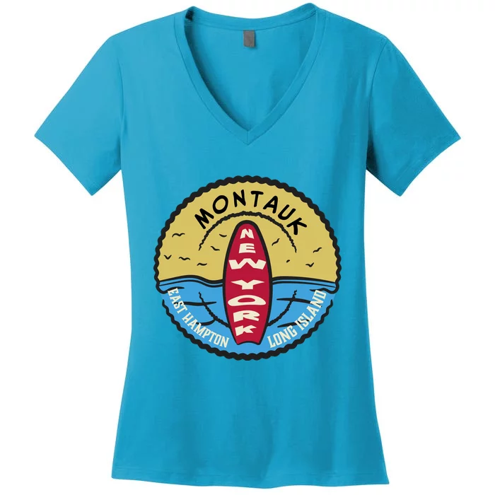 Montauk Long Island Women's V-Neck T-Shirt