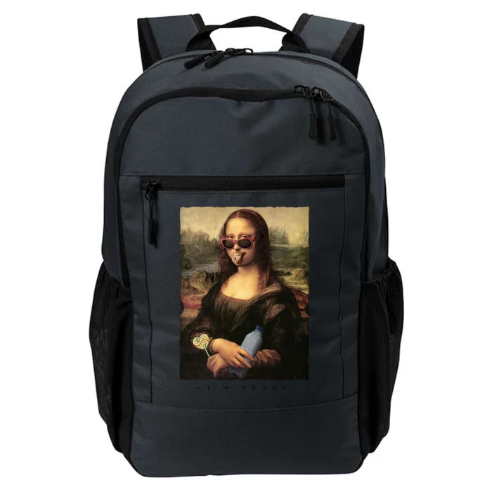 Mona Lisa I'm Ready Funny Party Daily Commute Backpack