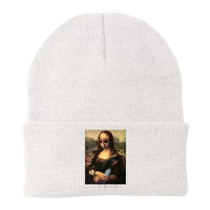 Mona Lisa I'm Ready Funny Party Knit Cap Winter Beanie