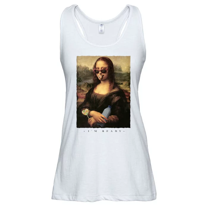 Mona Lisa I'm Ready Funny Party Ladies Essential Flowy Tank