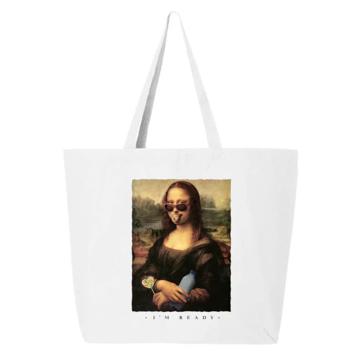 Mona Lisa I'm Ready Funny Party 25L Jumbo Tote