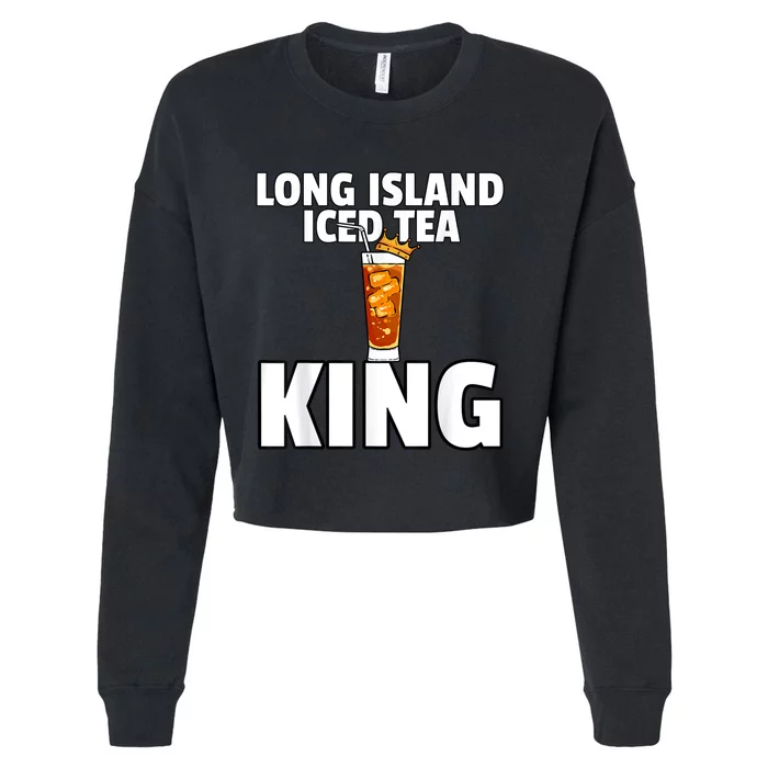 Mens Long Island Iced Tea For King Cropped Pullover Crew