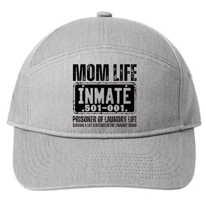 Mom Life Inmate Funny Halloween Costume Family Matching 7-Panel Snapback Hat