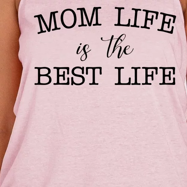 Mom Life Is The Best Life Cute Gift Women's Knotted Racerback Tank