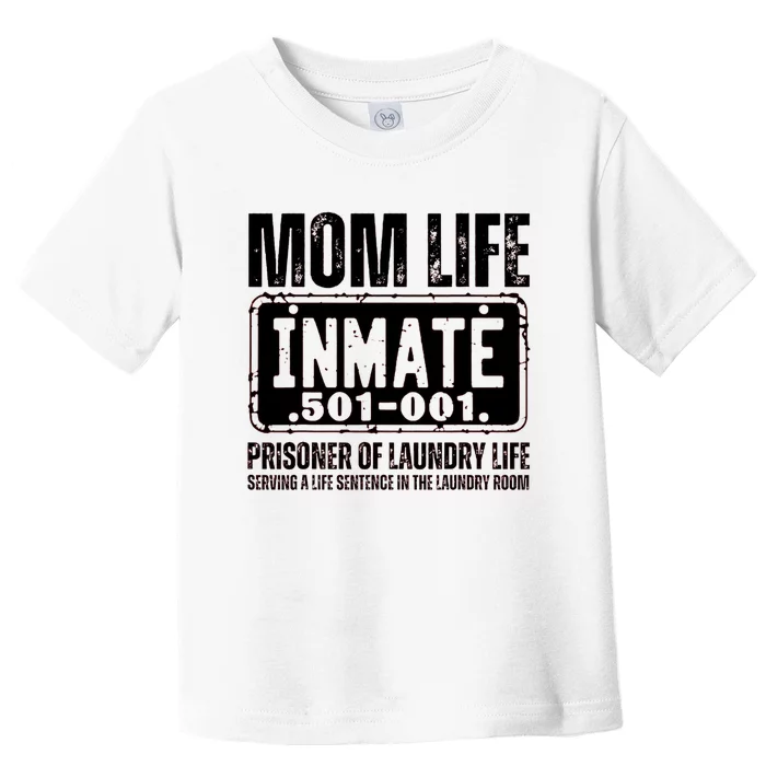 Mom Life Inmate Funny Halloween Costume Family Matching Toddler T-Shirt