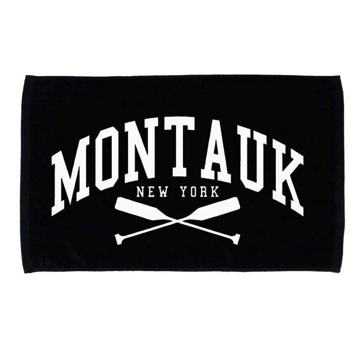 Montauk Long Island New York Collegiate Style Microfiber Hand Towel