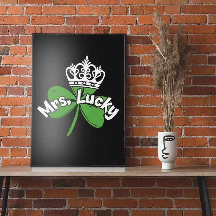 Mrs Lucky Irish Shamrock Poster