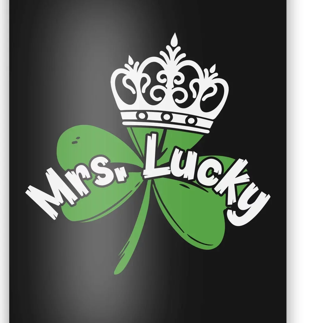 Mrs Lucky Irish Shamrock Poster