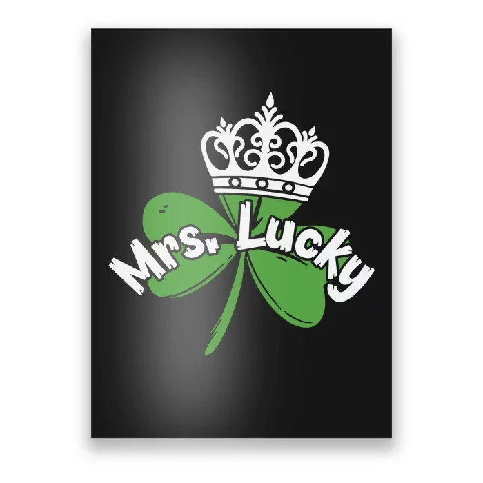 Mrs Lucky Irish Shamrock Poster