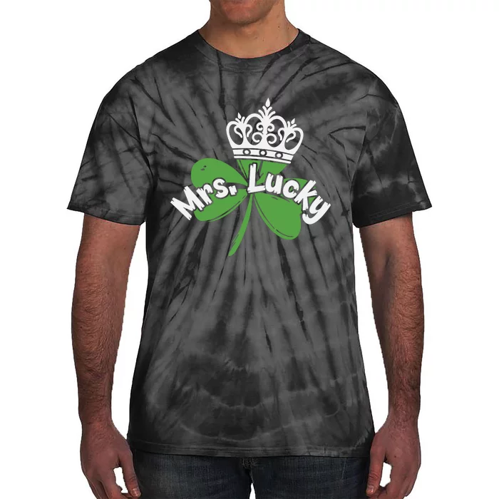 Mrs Lucky Irish Shamrock Tie-Dye T-Shirt