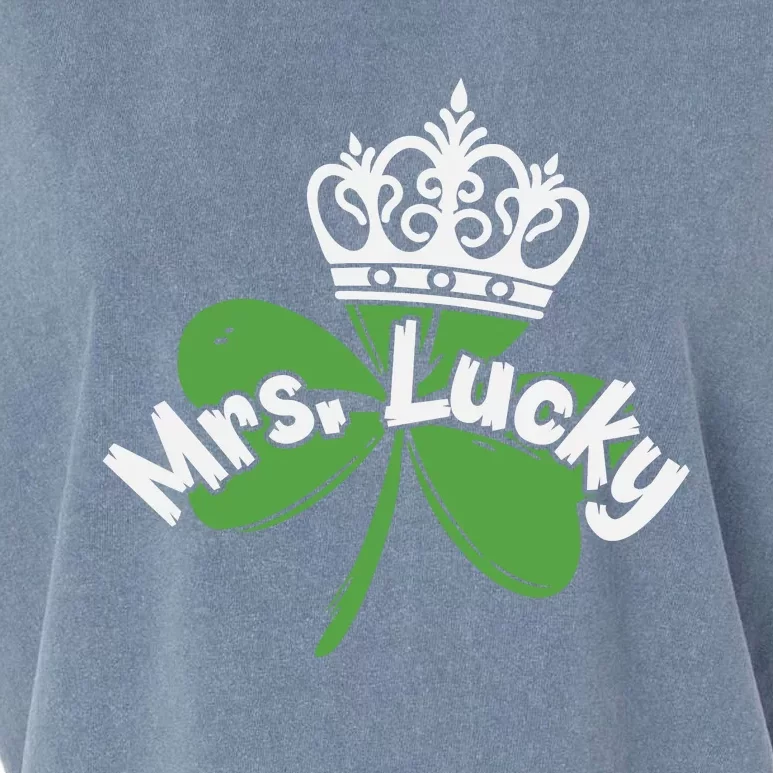 Mrs Lucky Irish Shamrock Garment-Dyed Women's Muscle Tee