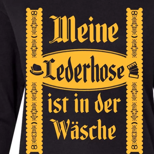 My Lederhosen Is In The Wash Funny Oktoberfest Costume Womens Cotton Relaxed Long Sleeve T-Shirt