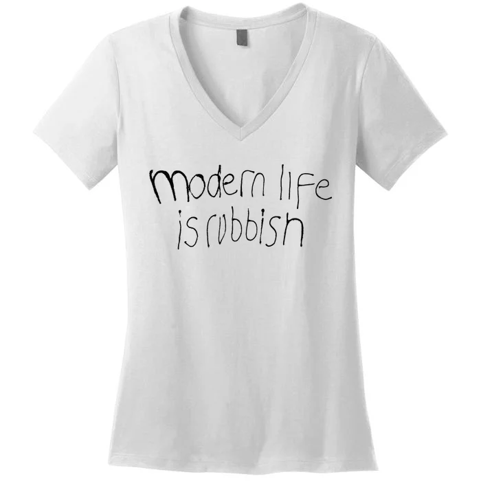 Modern Life Is Rubbish Vintage Women's V-Neck T-Shirt