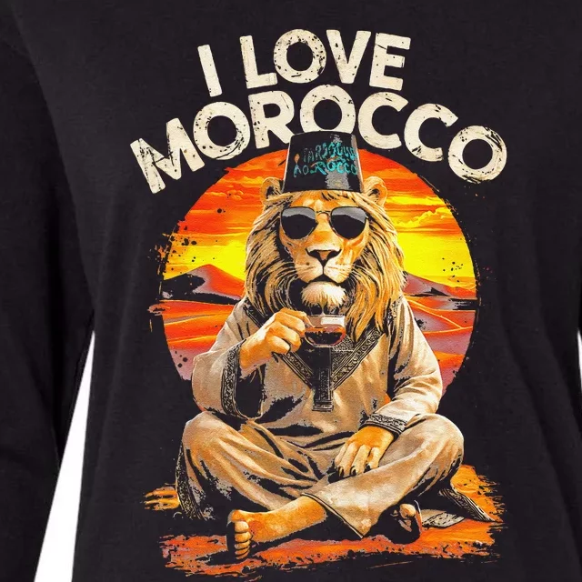 Morocco Lovers I Love Morocco Womens Cotton Relaxed Long Sleeve T-Shirt