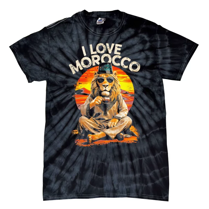 Morocco Lovers I Love Morocco Tie-Dye T-Shirt