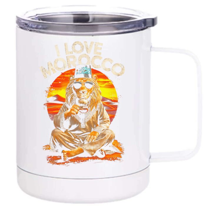 Morocco Lovers I Love Morocco Front & Back 12oz Stainless Steel Tumbler Cup