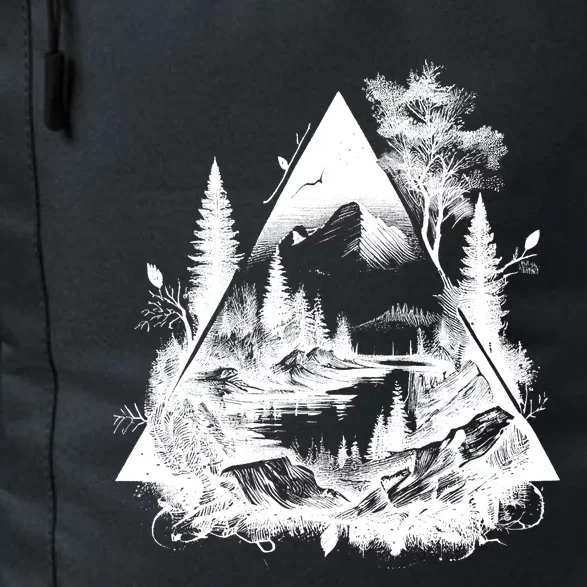 Mountain Landscape In A Triangle Daily Commute Backpack