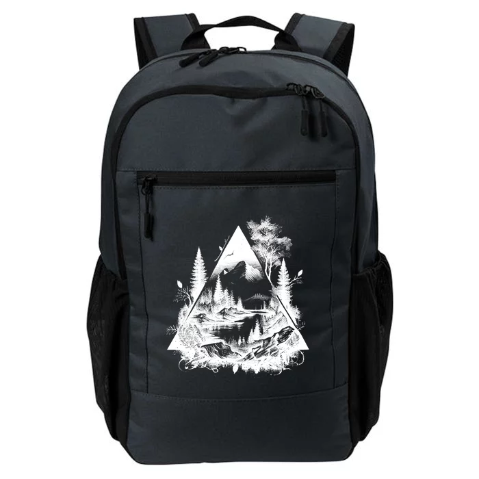 Mountain Landscape In A Triangle Daily Commute Backpack