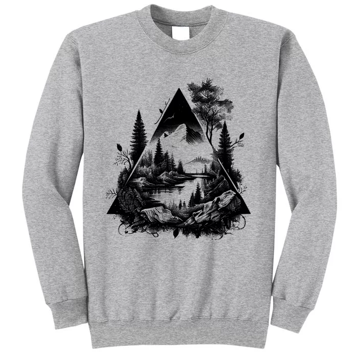 Mountain Landscape In A Triangle Sweatshirt