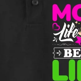 Mom Life Is The Best Life Dry Zone Grid Performance Polo