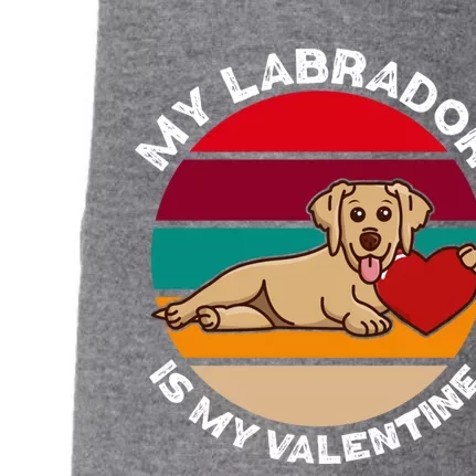 My Labrador Is My Valentine's Day Labrador Dog Heart Lovers Gift Doggie 3-End Fleece Hoodie