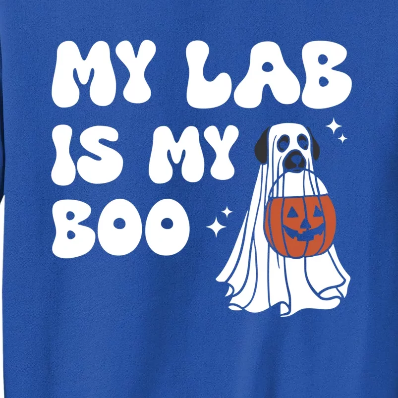 My Lab Is My Boo Dog Ghost Dog Halloween Retro Labrador Mama Gift Sweatshirt