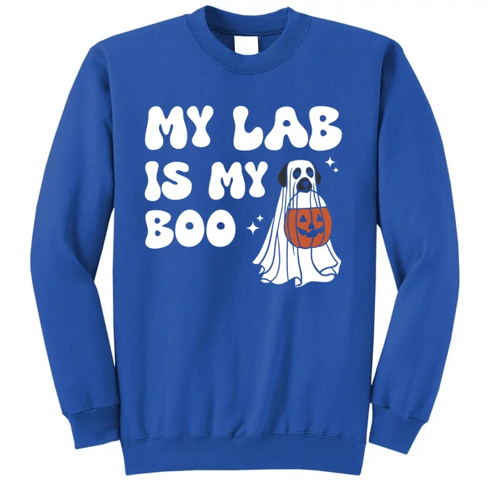 My Lab Is My Boo Dog Ghost Dog Halloween Retro Labrador Mama Gift Sweatshirt