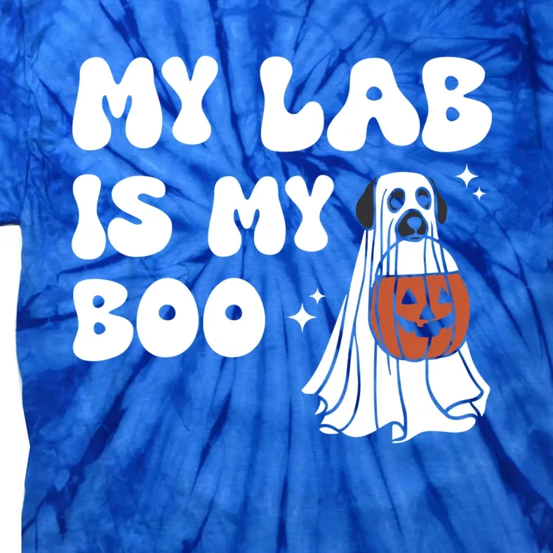 My Lab Is My Boo Dog Ghost Dog Halloween Retro Labrador Mama Gift Tie-Dye T-Shirt