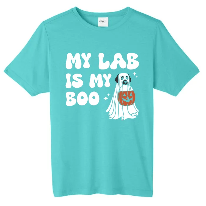 My Lab Is My Boo Dog Ghost Dog Halloween Retro Labrador Mama Gift ChromaSoft Performance T-Shirt