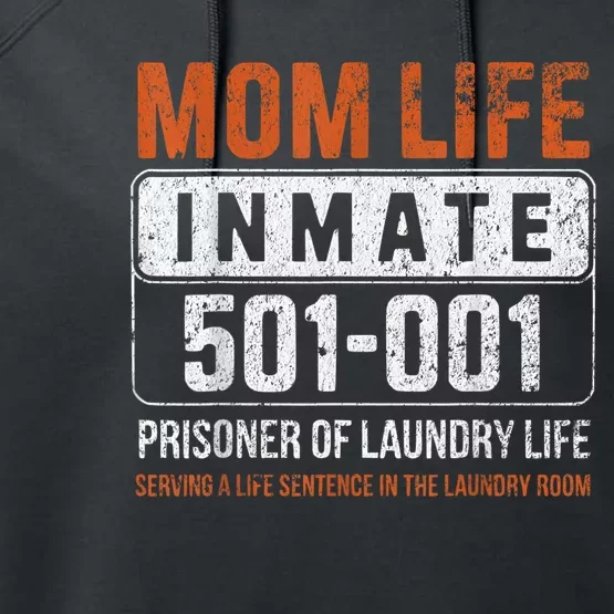 Mom Life Inmate Prisoner Funny Jail Halloween Costume Performance Fleece Hoodie