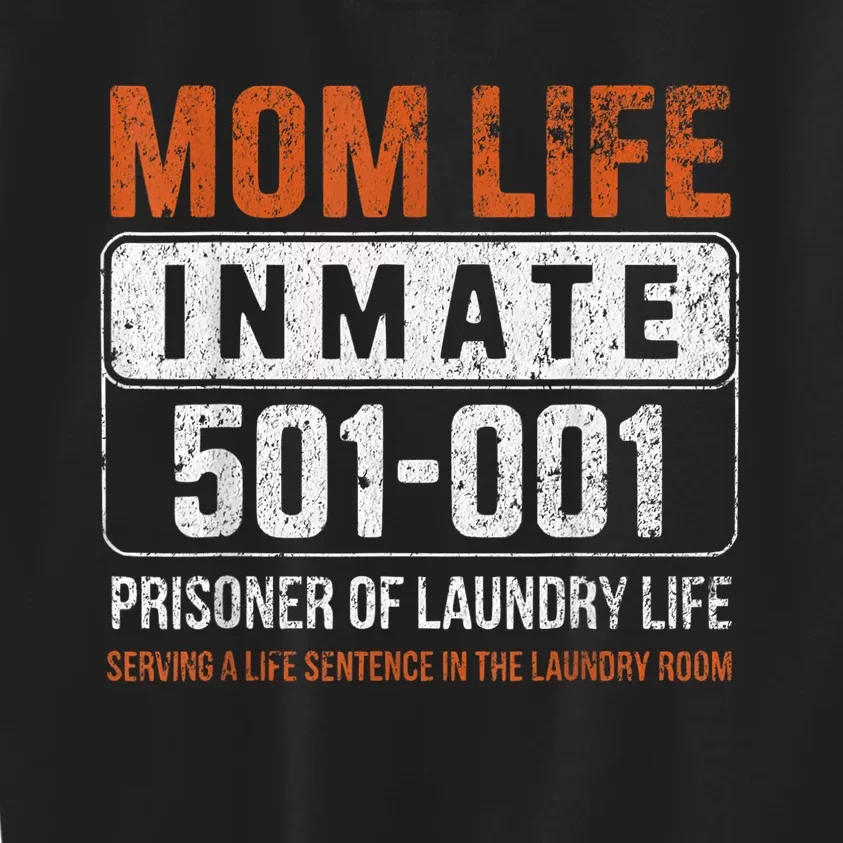 Mom Life Inmate Prisoner Funny Jail Halloween Costume Kids Sweatshirt