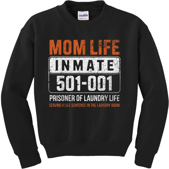 Mom Life Inmate Prisoner Funny Jail Halloween Costume Kids Sweatshirt