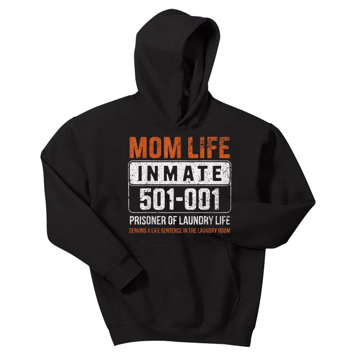 Mom Life Inmate Prisoner Funny Jail Halloween Costume Kids Hoodie