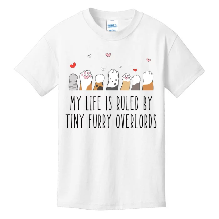 My Life Is Ruled By Tiny Furry Overlords Kids T-Shirt