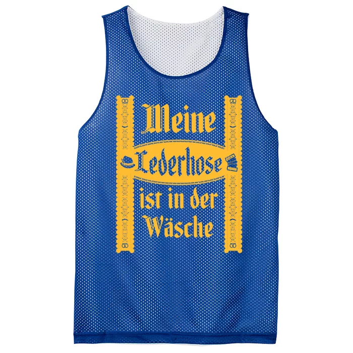 My Lederhosen Is In The Wash Funny Oktoberfest Costume Mesh Reversible Basketball Jersey Tank