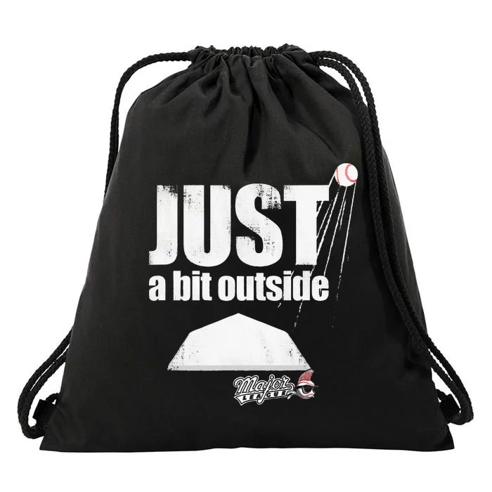 Major League Just A Bit Outside Drawstring Bag