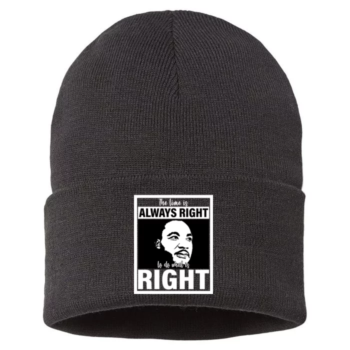 MLK Do What Is Right Martin Luther King Quote Sustainable Knit Beanie