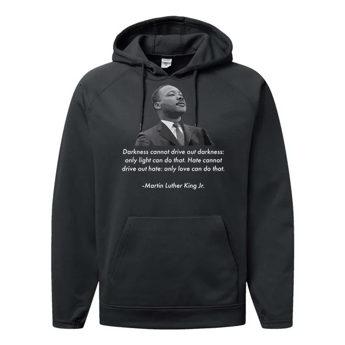 MLK Quote Martin Luther King Jr. Performance Fleece Hoodie