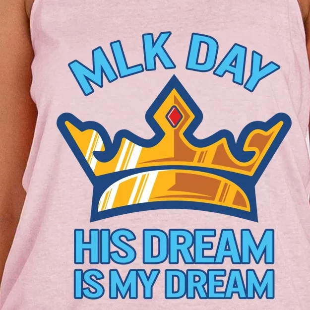 Martin Luther King Mlk Jr Day His Dream Is My Dream Black Gift Women's Knotted Racerback Tank