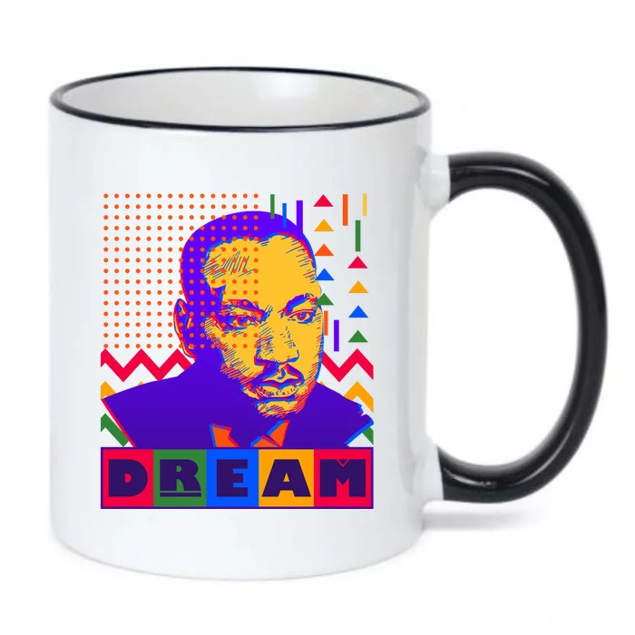 Martin Luther King Dream Colorful 80's Pop Art Black Color Changing Mug