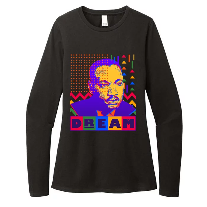 Martin Luther King Dream Colorful 80's Pop Art Womens CVC Long Sleeve Shirt