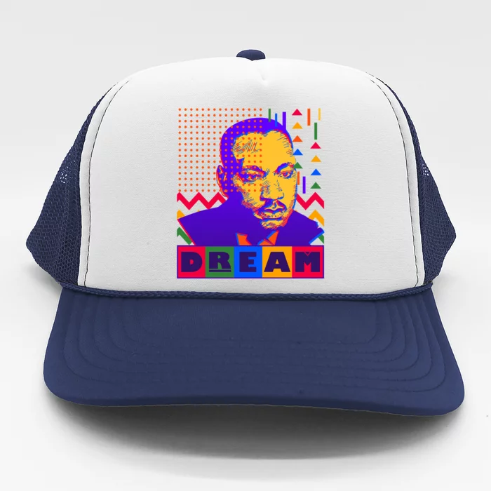 Martin Luther King Dream Colorful 80's Pop Art Trucker Hat