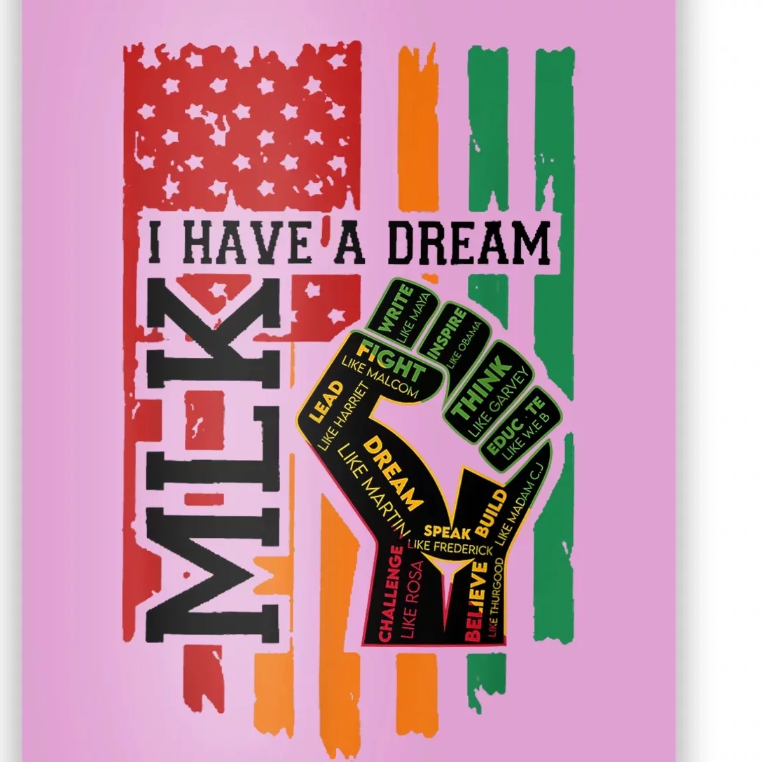 Martin Luther King Jr. Day I Have A Dream Mlk Day Poster