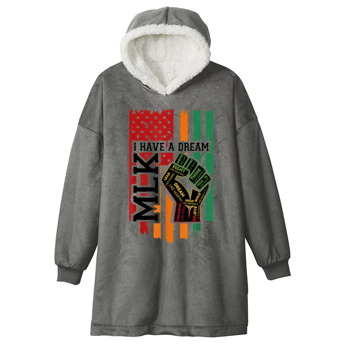 Martin Luther King Jr. Day I Have A Dream Mlk Day Hooded Wearable Blanket