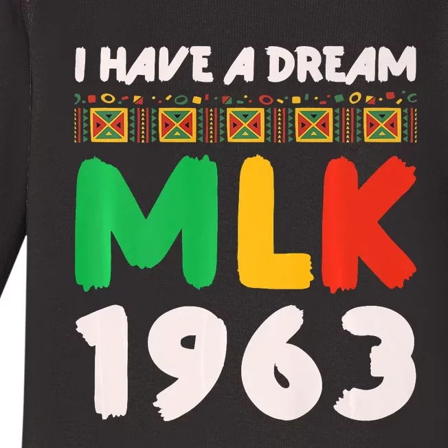 Martin Luther King Jr MLK Day Black History Design Baby Long Sleeve Bodysuit