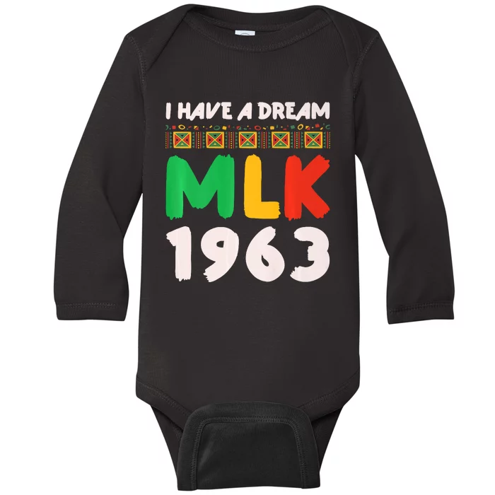 Martin Luther King Jr MLK Day Black History Design Baby Long Sleeve Bodysuit