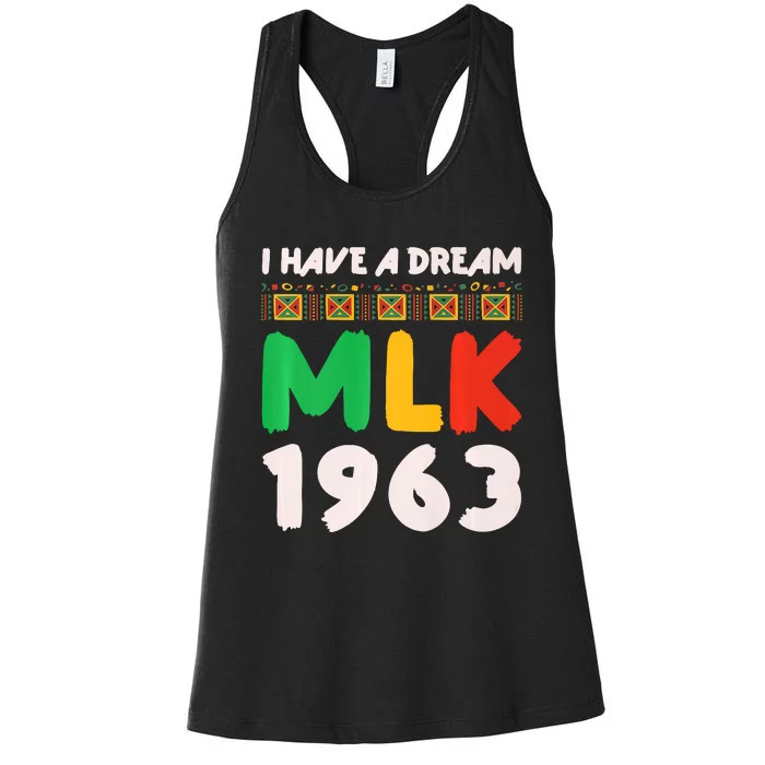 Martin Luther King Jr MLK Day Black History Design Women's Racerback Tank