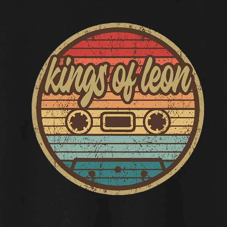 Musician Leons King Cassette Retro Circle 2000s Rock Women's Crop Top Tee