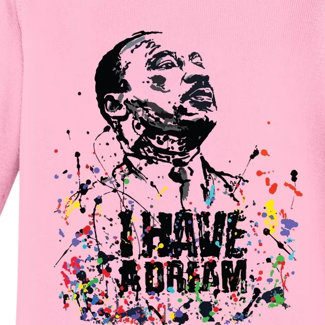 Martin Luther King Jr Day I Have A Dream Mlk Day Baby Long Sleeve Bodysuit